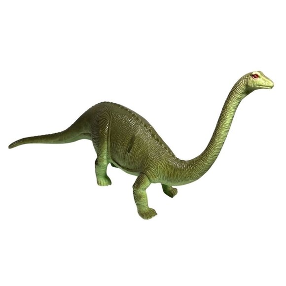 Vintage Apatosaurus Dinosaur Large Figure RARE Green Plastic Collectible - Picture 1 of 7